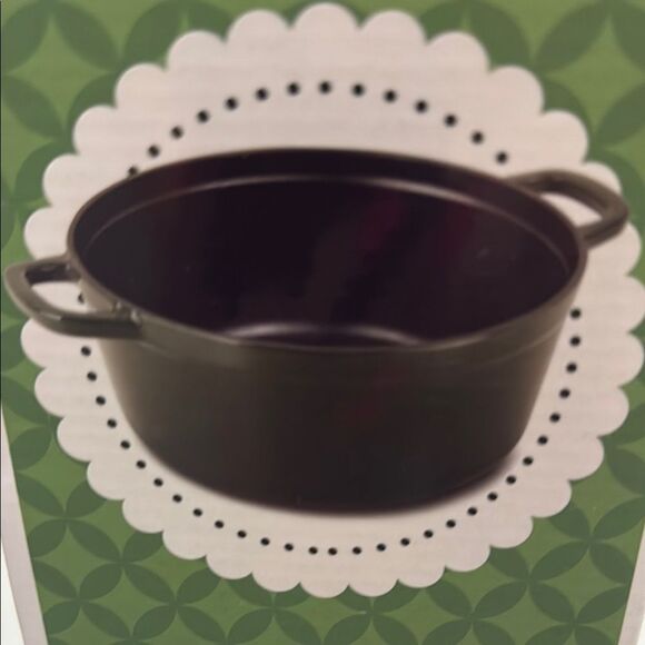 Parini 3 Qt Cast Iron Dutch Oven Green Black Enameled Nonstick Durable Cookware - Picture 9 of 15